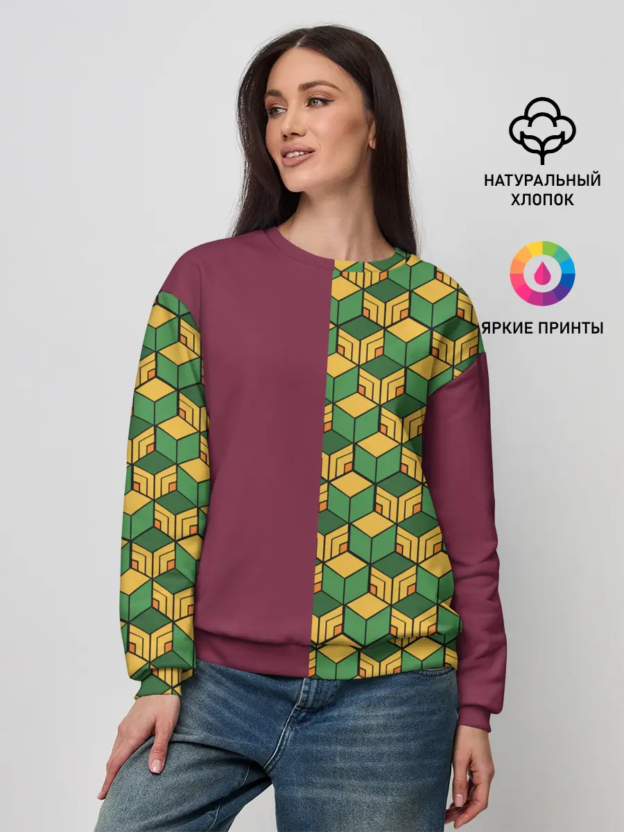 Женский свитшот / ГИЮ ТОМИОКА / KIMETSU NO YAIBA