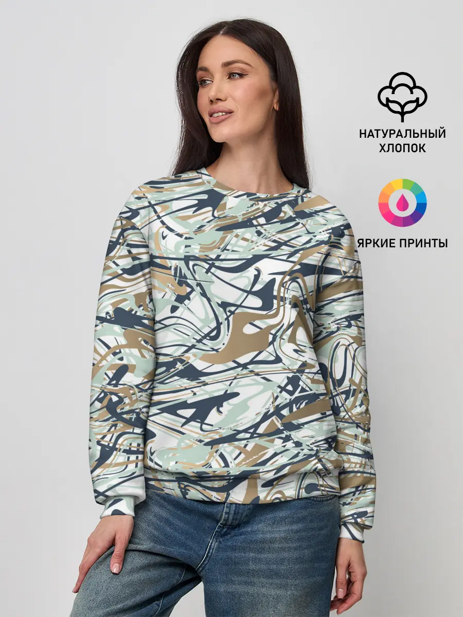 Женский свитшот / Узор красками