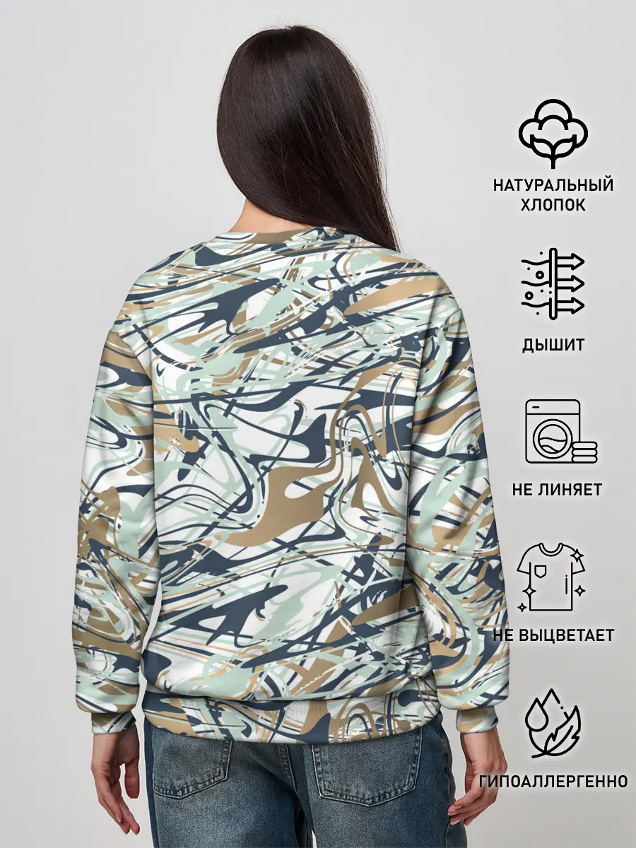 Женский свитшот / Узор красками