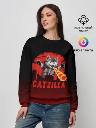 Женский свитшот / CATZILLA | КЭТЗИЛЛА