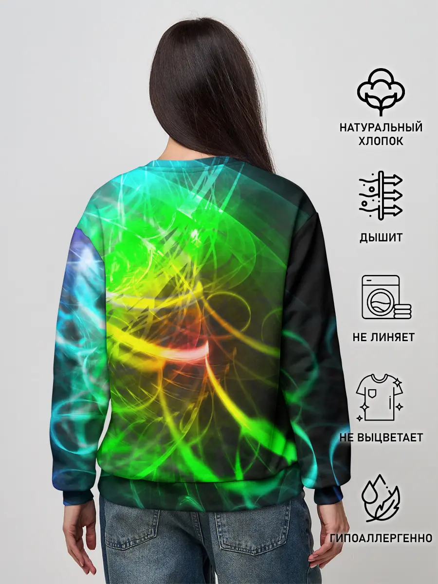 Женский свитшот / ЗЕЛЕНЫЙ НЕОН