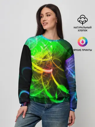 Женский свитшот / ЗЕЛЕНЫЙ НЕОН