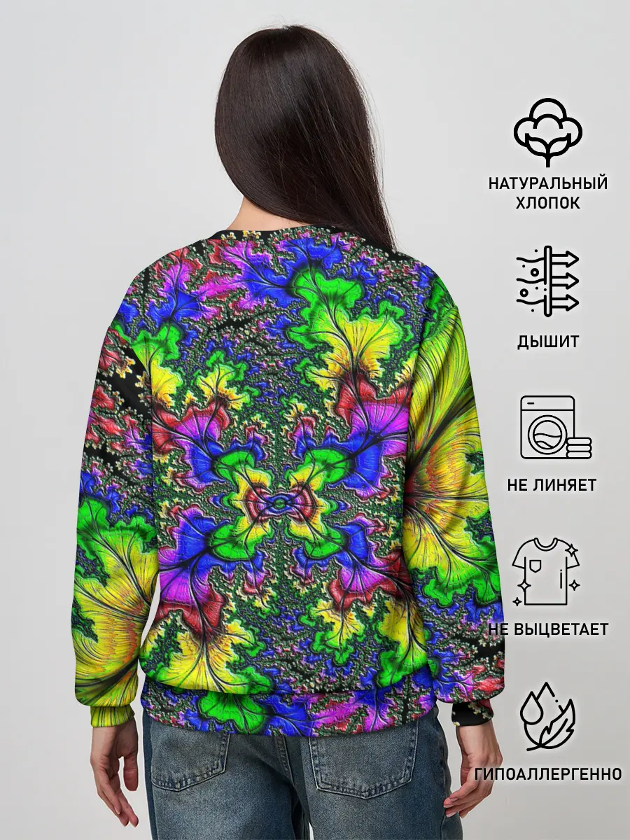 Женский свитшот / НЕОНОВЫЙ ЦВЕТОК