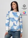 Женский свитшот / Косяк китов