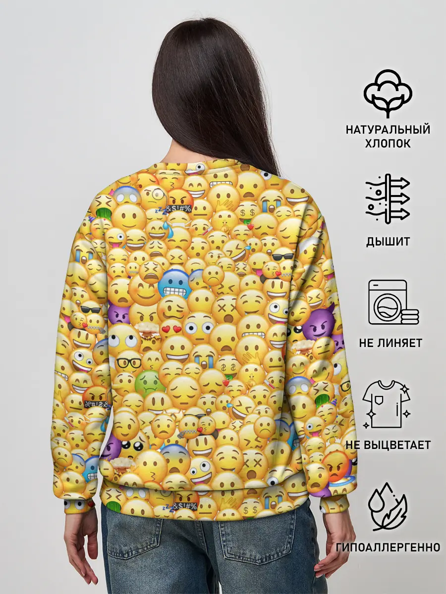 Женский свитшот / Смайлики Emoji