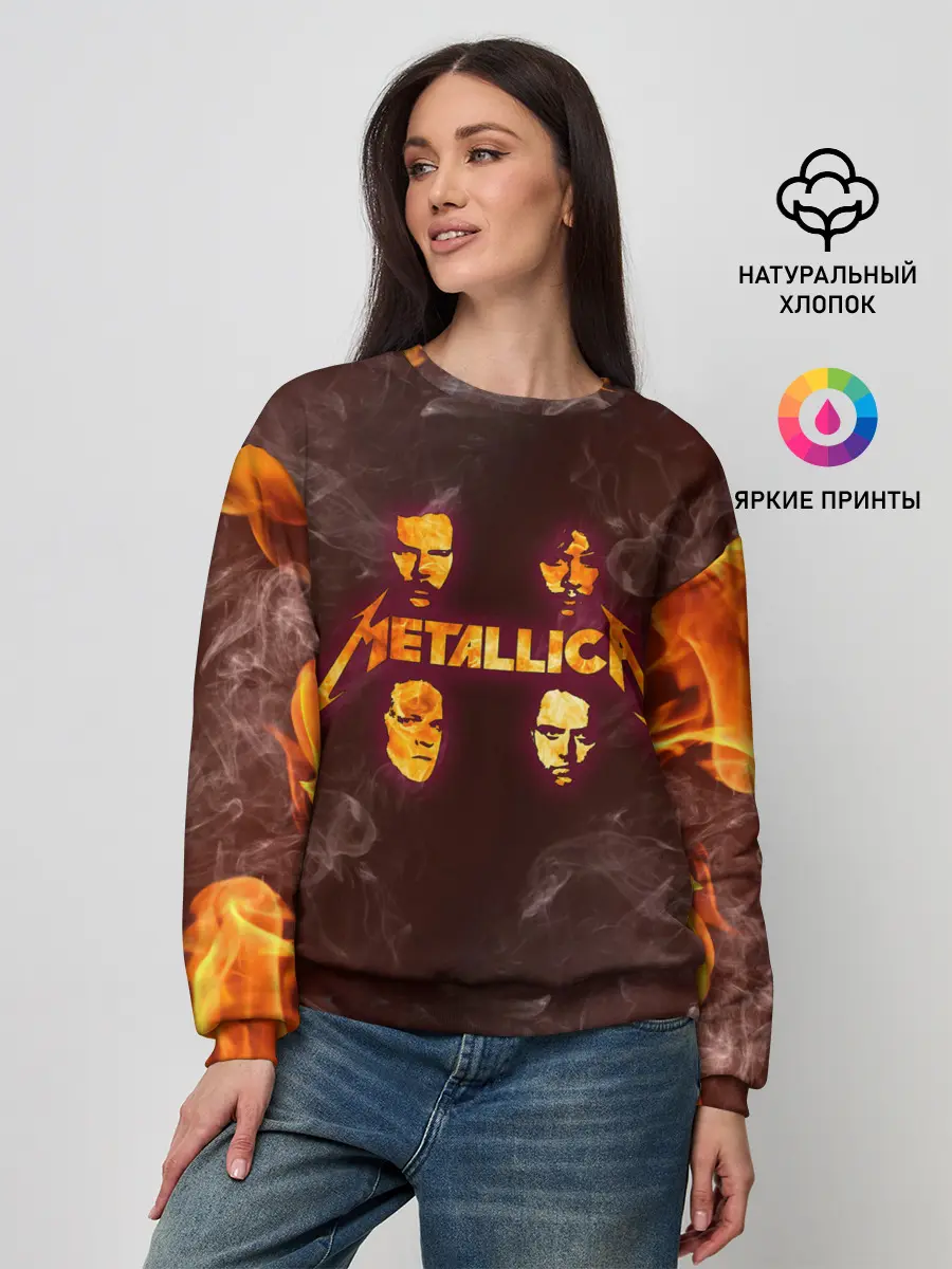 Женский свитшот / Metallica | Fire Rock