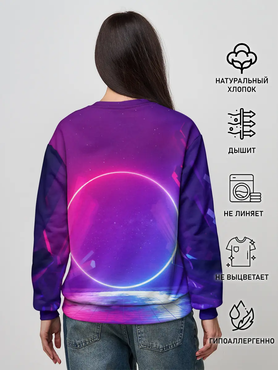 Женский свитшот / НЕОНОВЫЙ КРУГ