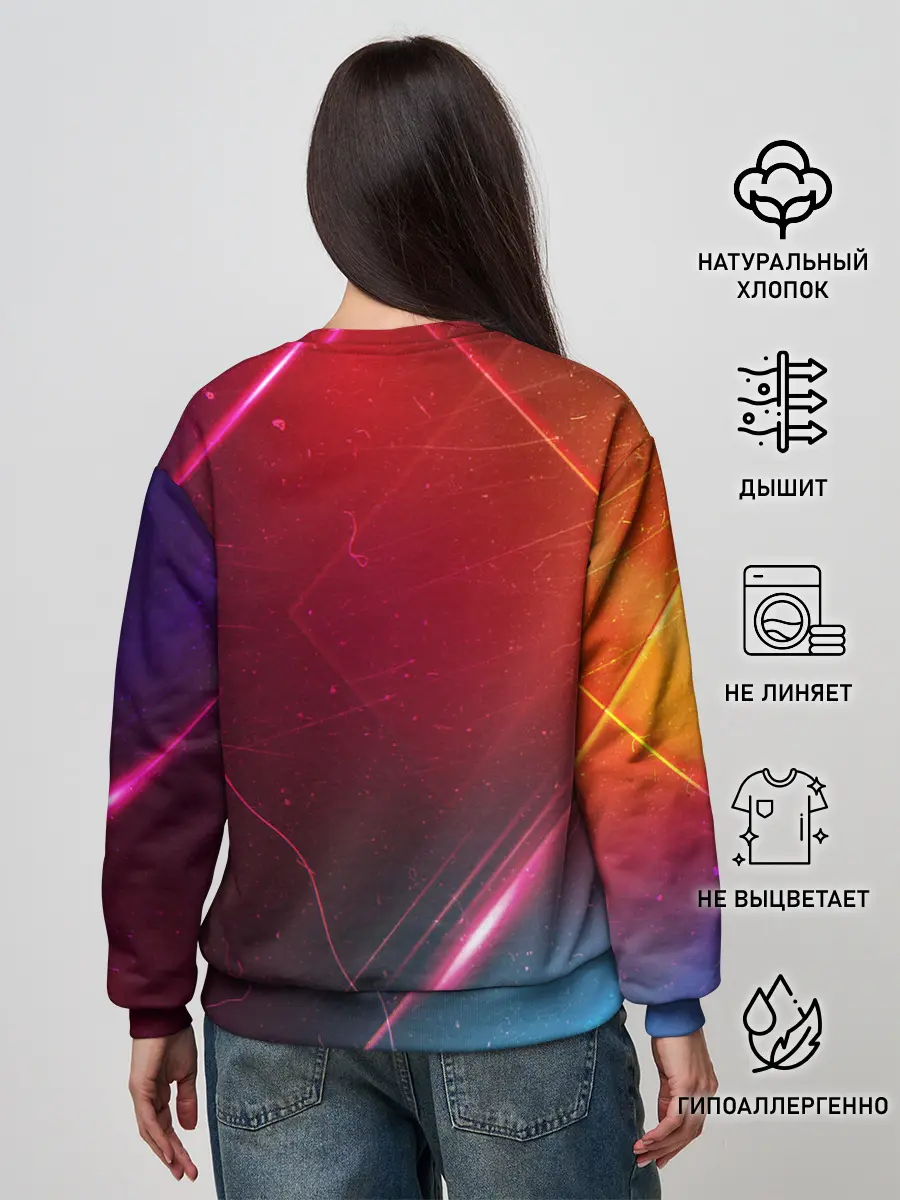 Женский свитшот / НЕОНОВАЯ АБСТРАКЦИЯ