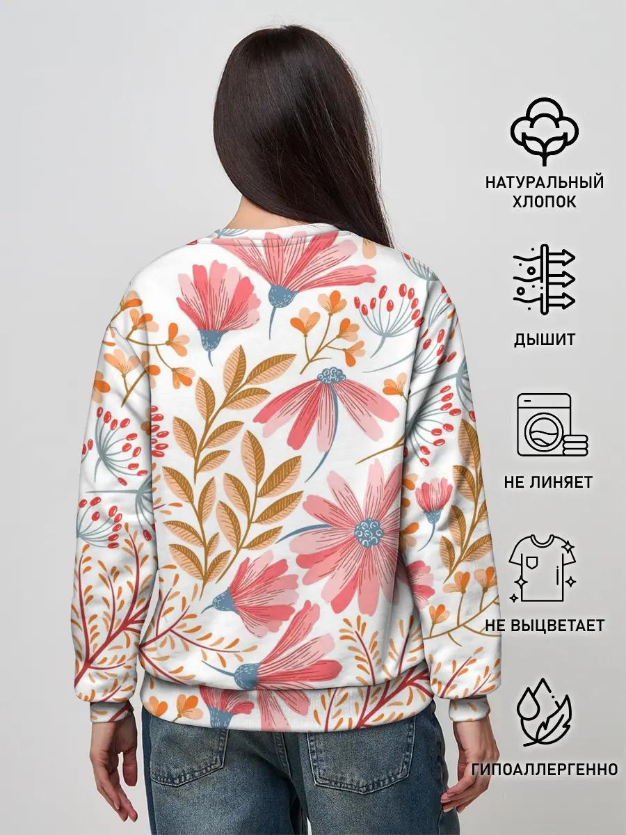 Женский свитшот / Цветы
