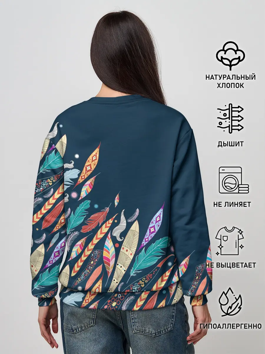 Женский свитшот / Перья