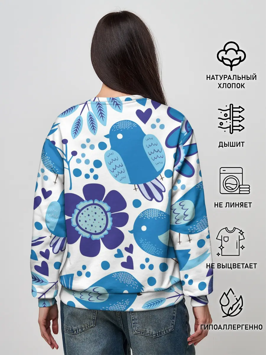 Женский свитшот / Воробушки