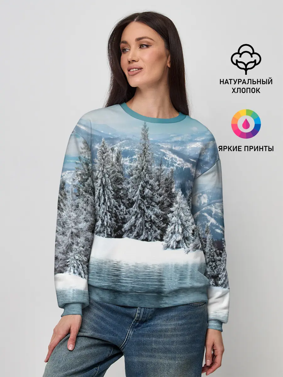Женский свитшот / Зимний лес