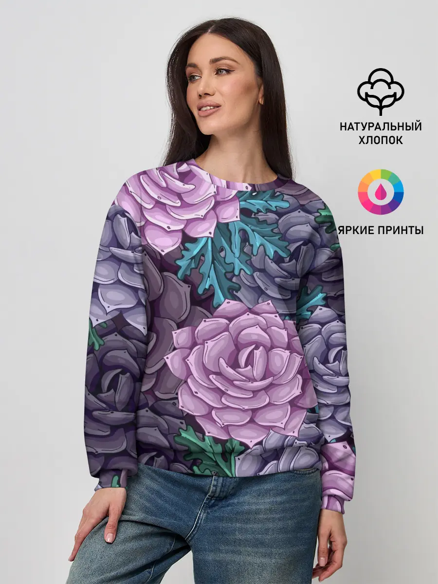 Женский свитшот / Цветы