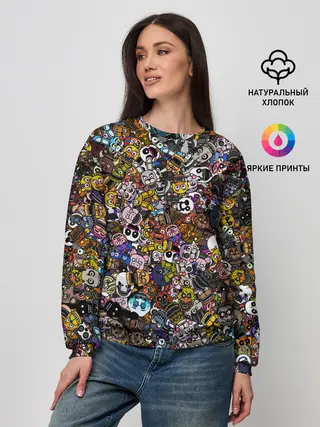 Женский свитшот / FNaF стикербомбинг