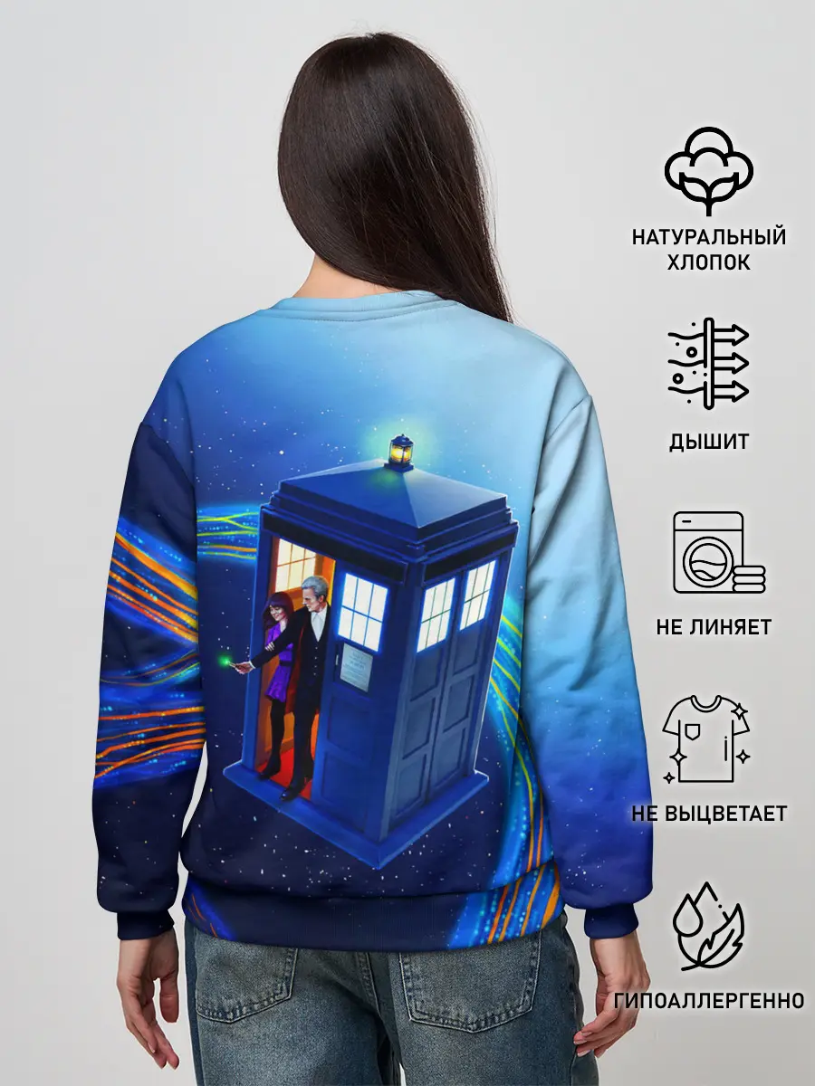 Женский свитшот / ДОКТОР И КЛАРА И ТАРДИС