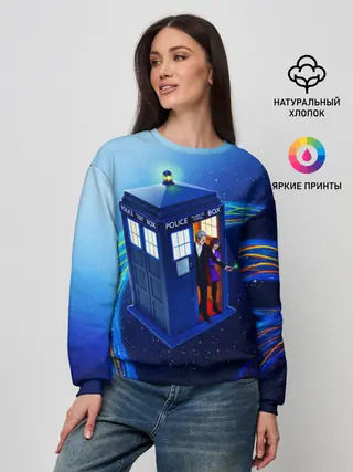 Женский свитшот / ДОКТОР И КЛАРА И ТАРДИС