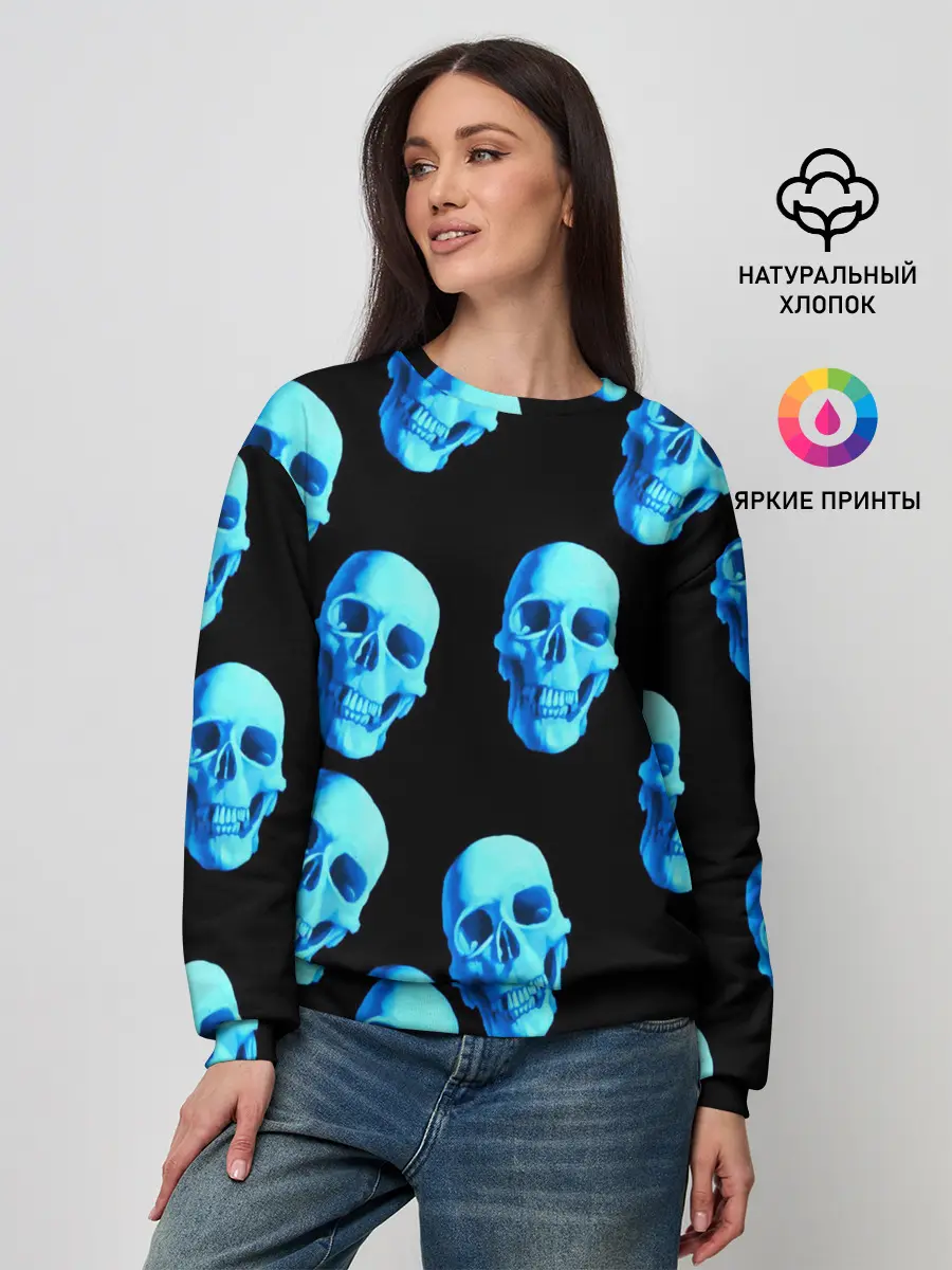 Женский свитшот / Черепа стиль
