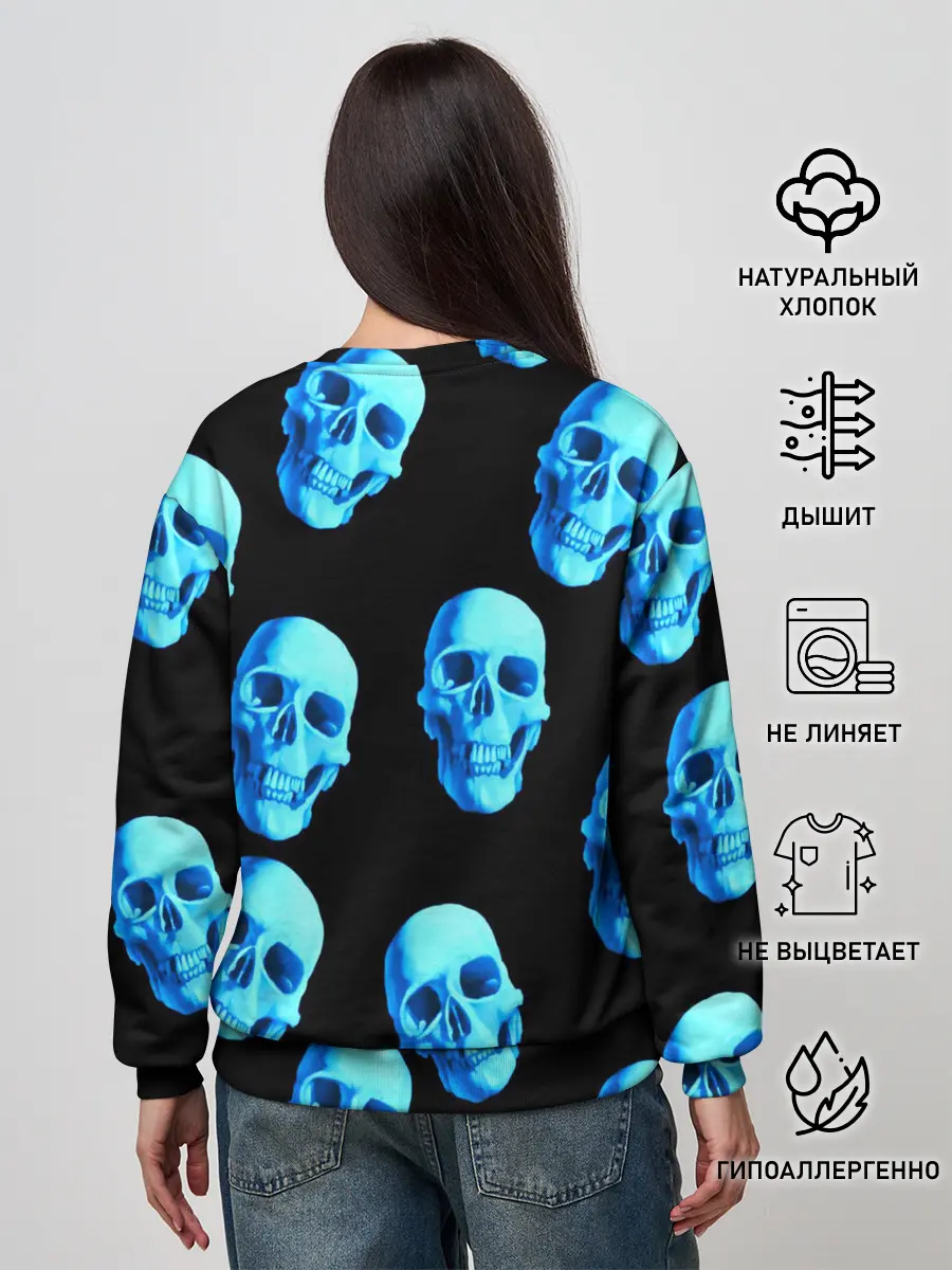 Женский свитшот / Черепа стиль