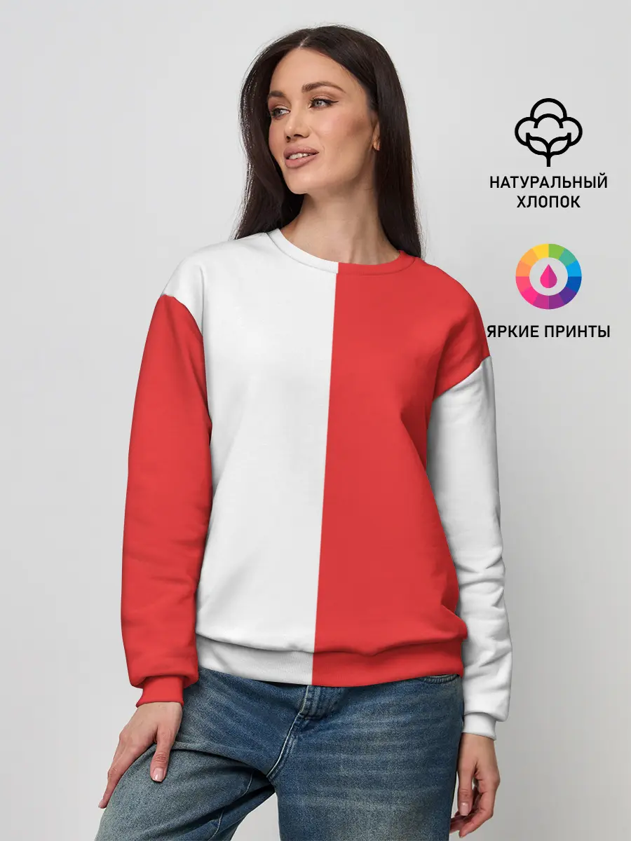 Женский свитшот / Красно-белая форма