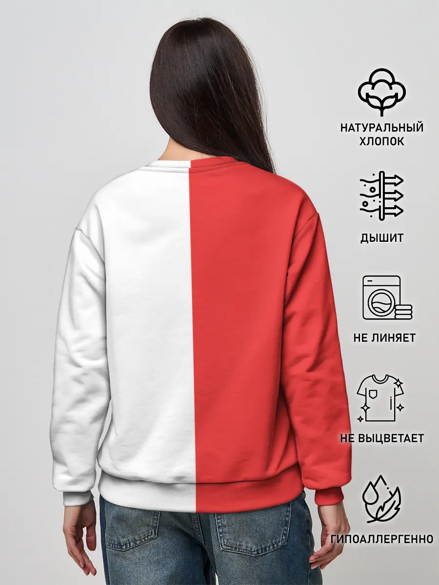 Женский свитшот / Красно-белая форма