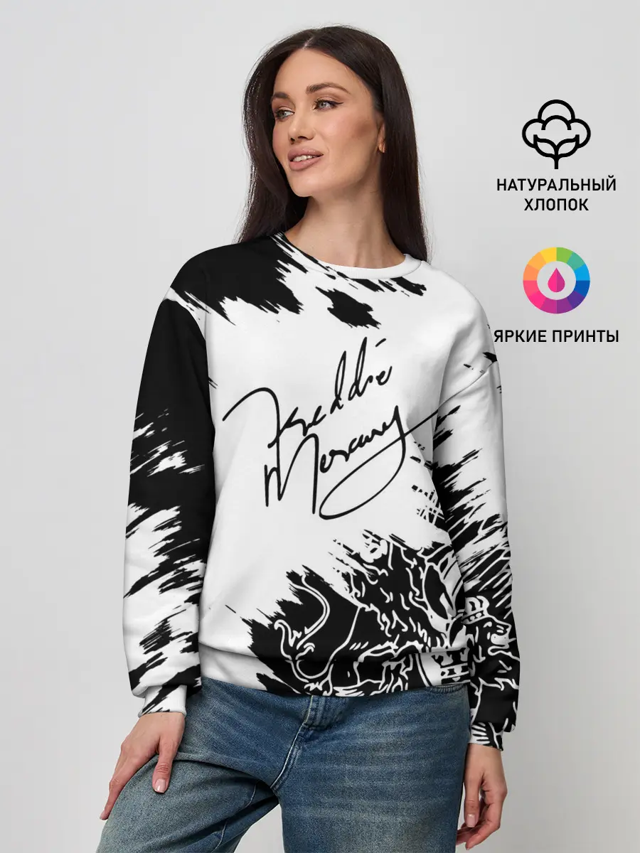 Женский свитшот / Автограф Фредди Меркьюри