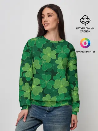 Женский свитшот / Ирландский клевер