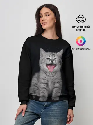 Женский свитшот / Котенок