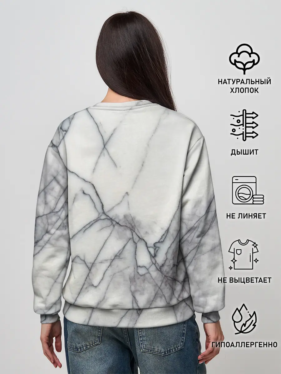 Женский свитшот / Мрамор