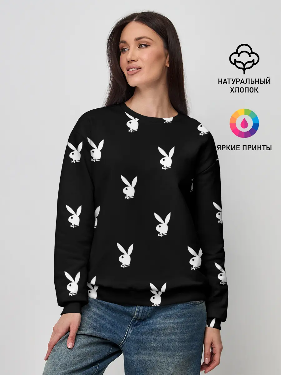 Женский свитшот / ПЛЕЙБОЙ ПАТТЕРН | PLAYBOY PATTERN