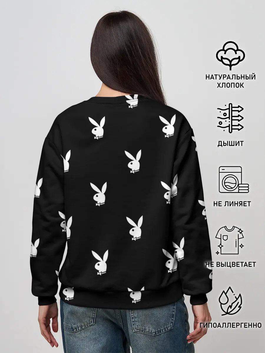 Женский свитшот / ПЛЕЙБОЙ ПАТТЕРН | PLAYBOY PATTERN