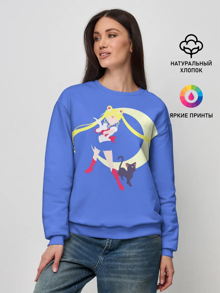 Женский свитшот / СЕЙЛОР И КИСА