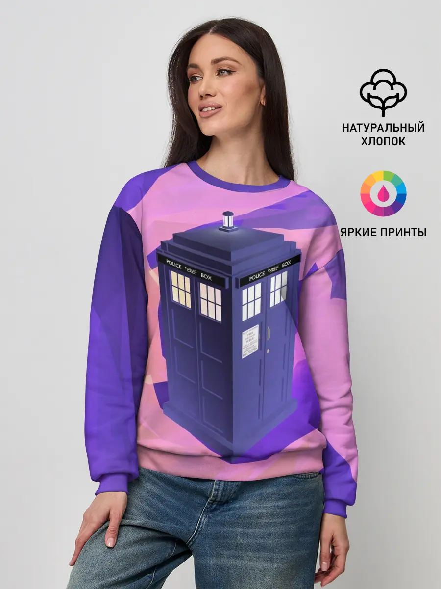 Женский свитшот / CRAZY TARDIS