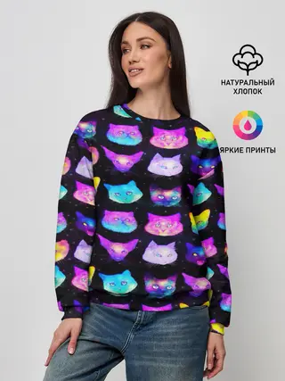 Женский свитшот / КОТО КОСМОС