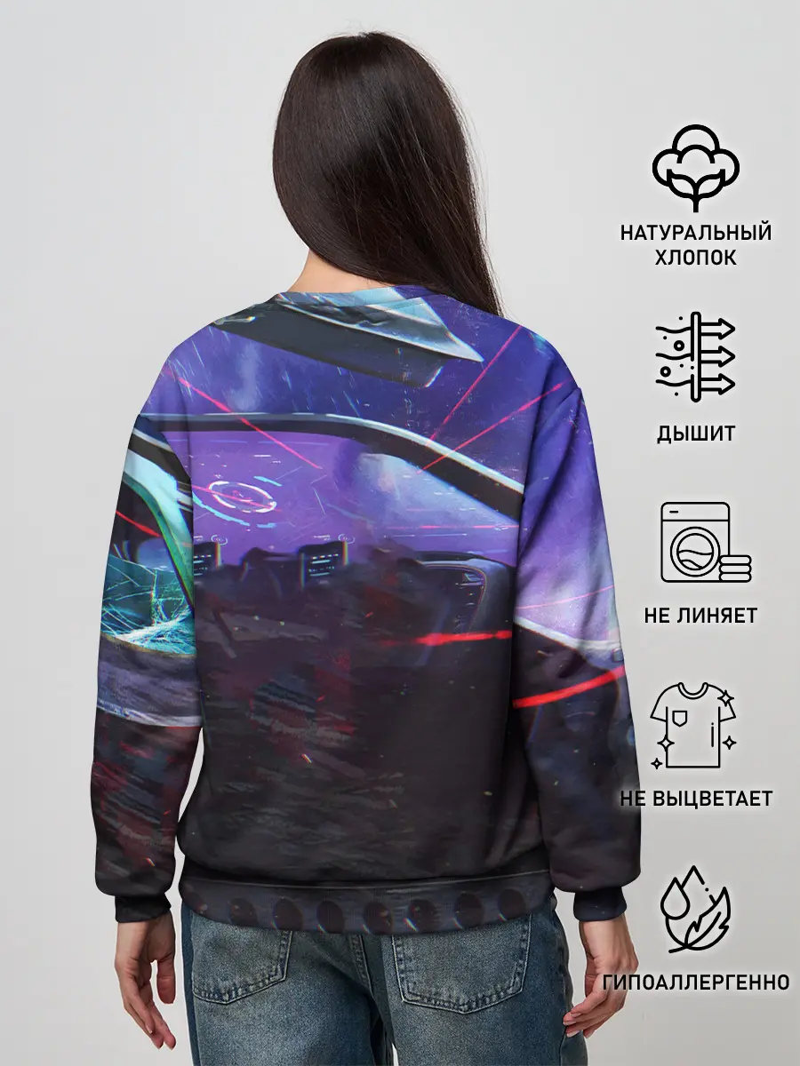 Женский свитшот / CYBERPUNK 2077 - КИАНУ