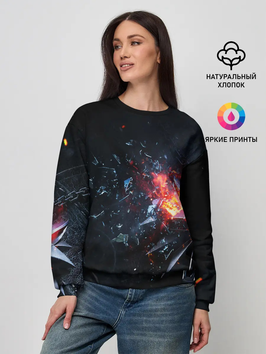 Женский свитшот / МЕДАЛЬОН ВЕДЬМАКА