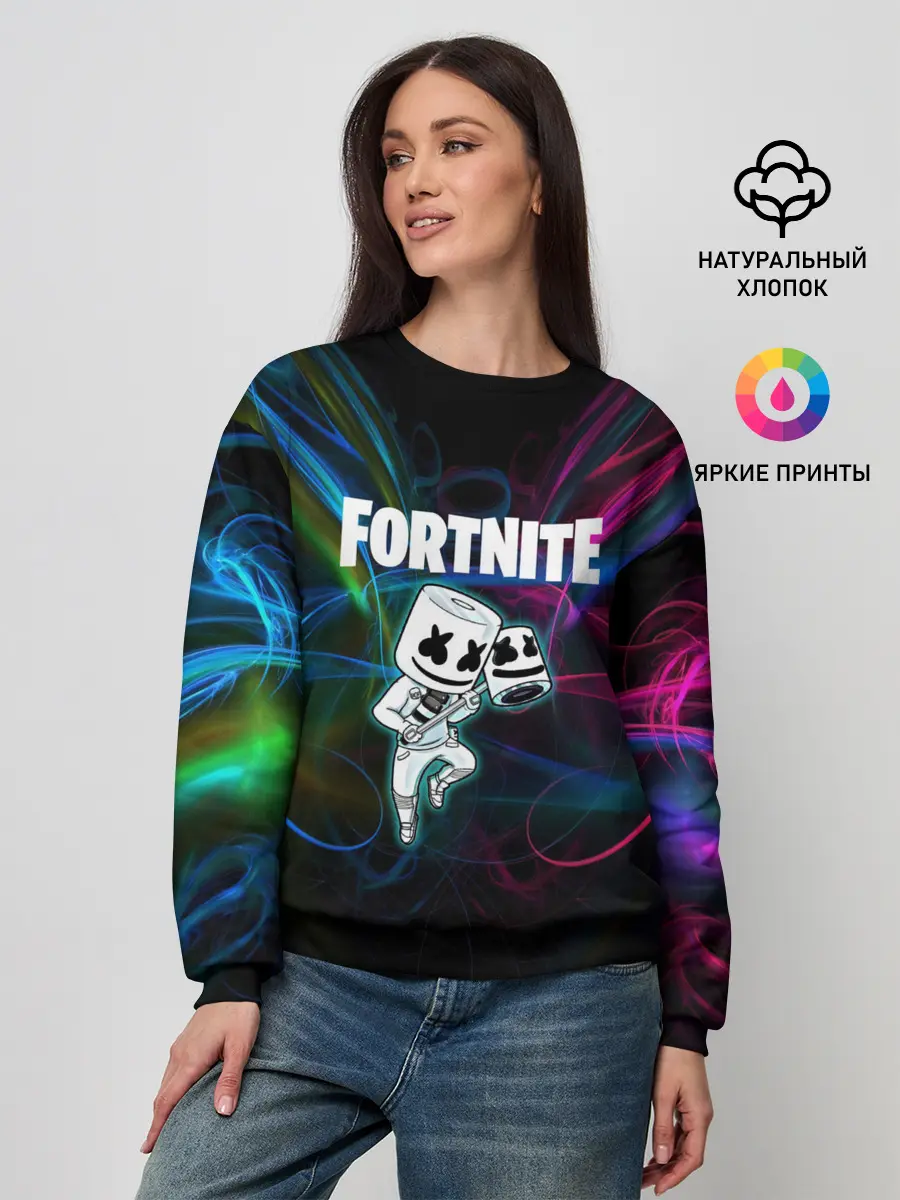 Женский свитшот / Fortnite x Marshmallow.