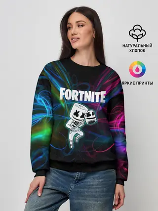 Женский свитшот / Fortnite x Marshmallow.