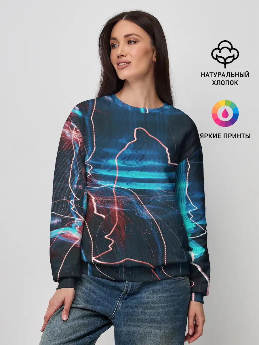 Женский свитшот / Freeze Light digital art
