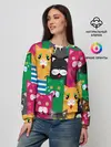 Женский свитшот / Голодные котики.