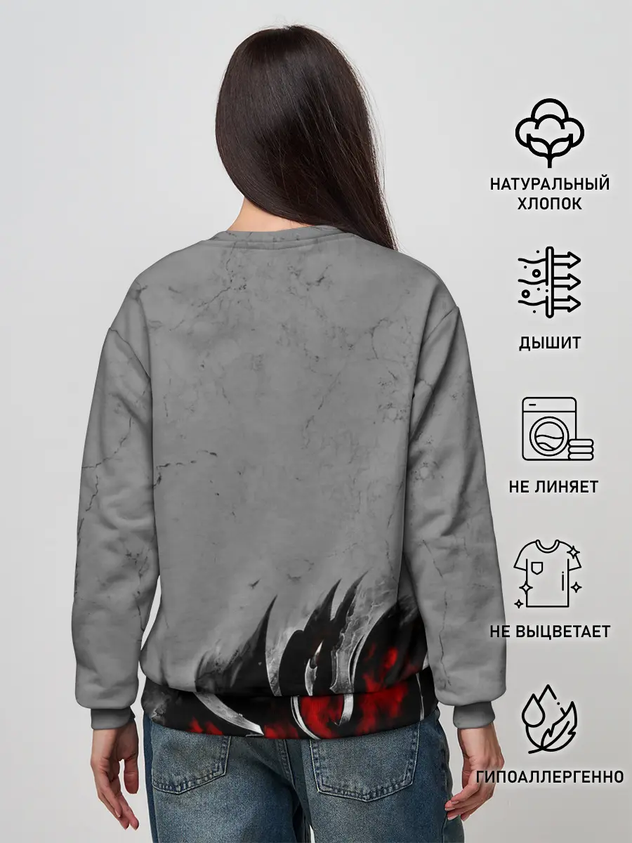 Женский свитшот / Skull through metal