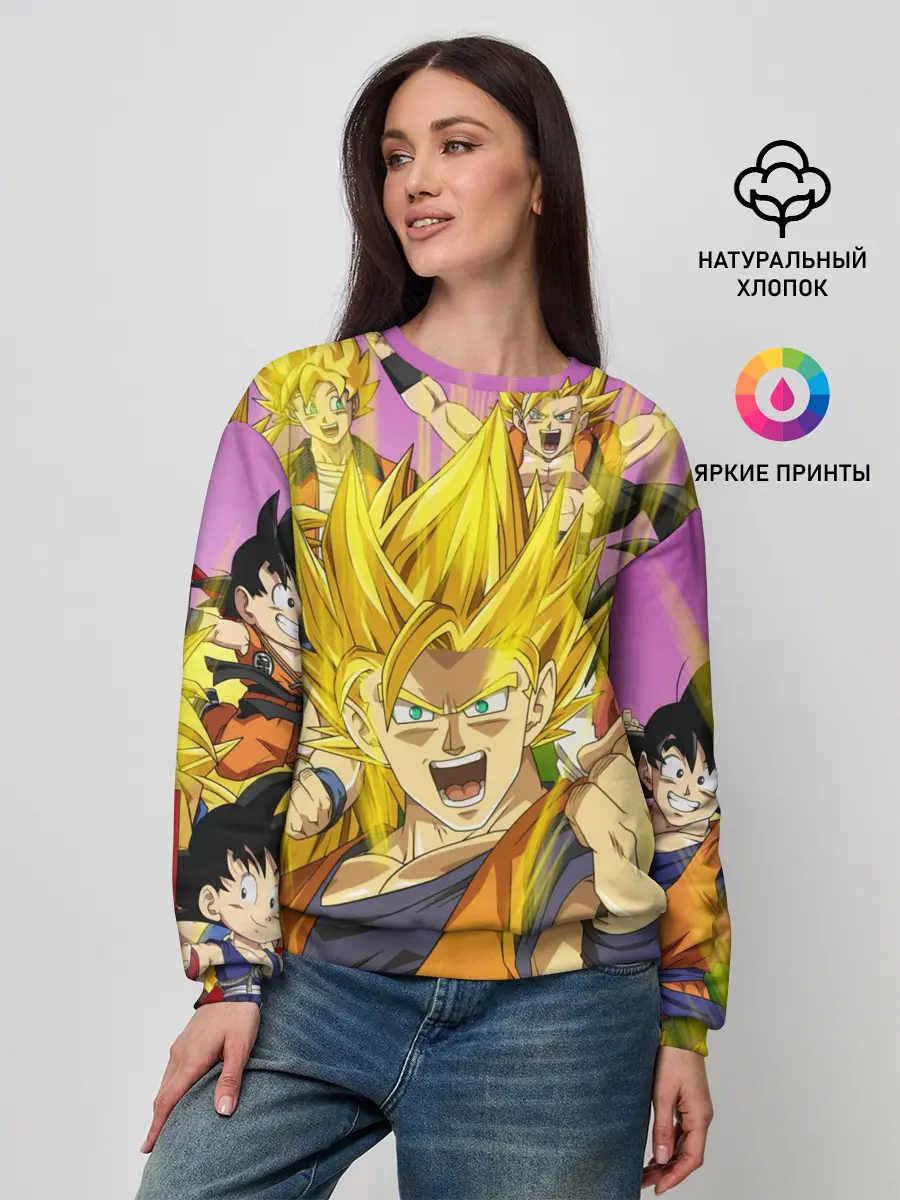 Женский свитшот / Все герои Драгонболл