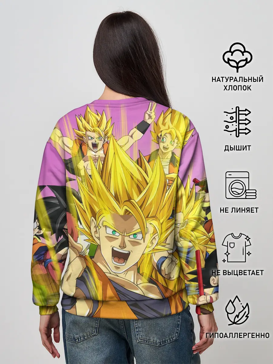 Женский свитшот / Все герои Драгонболл