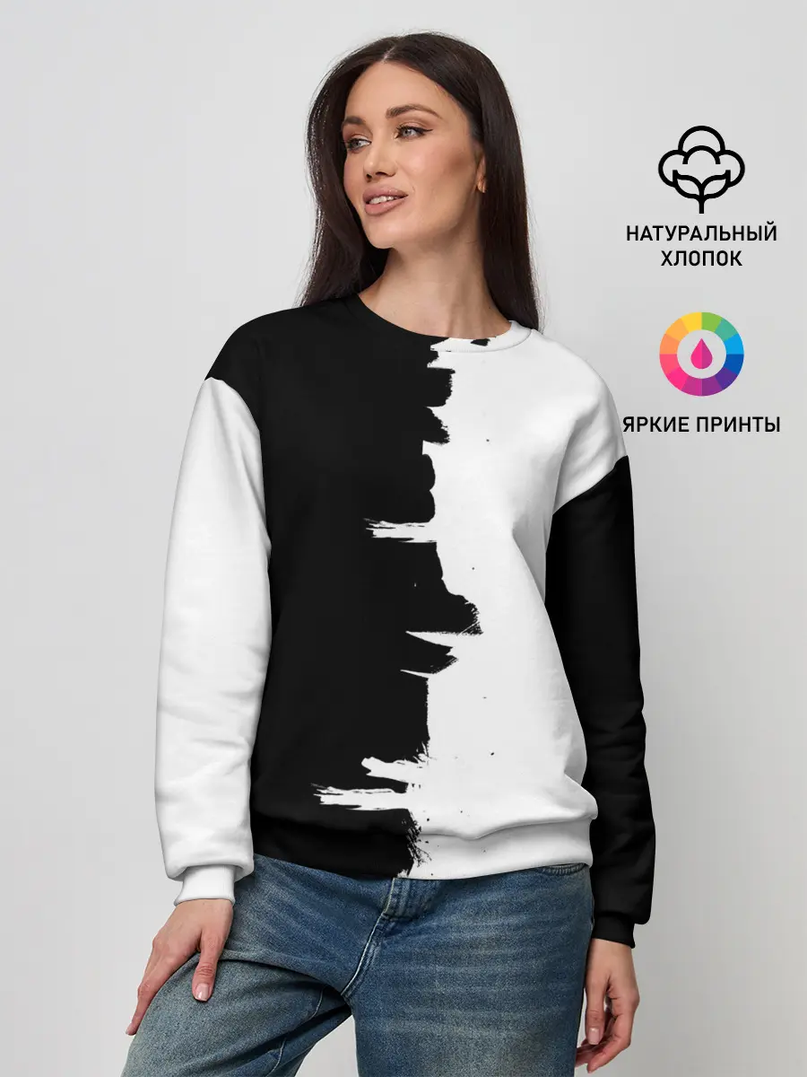 Женский свитшот / Черным по белому