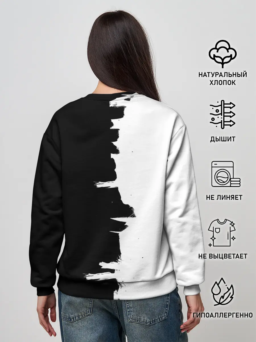 Женский свитшот / Черным по белому