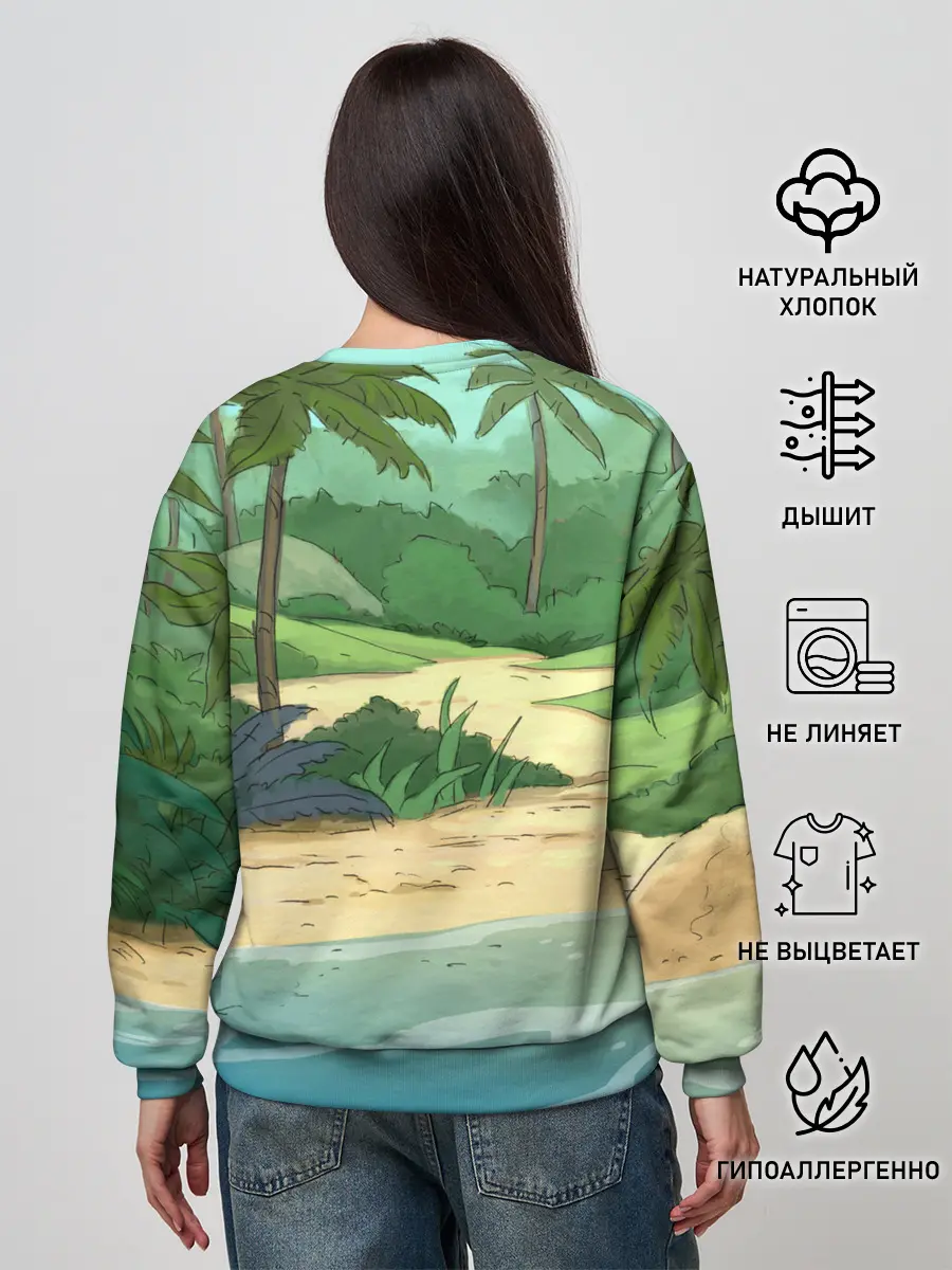 Женский свитшот / Bears on the beach