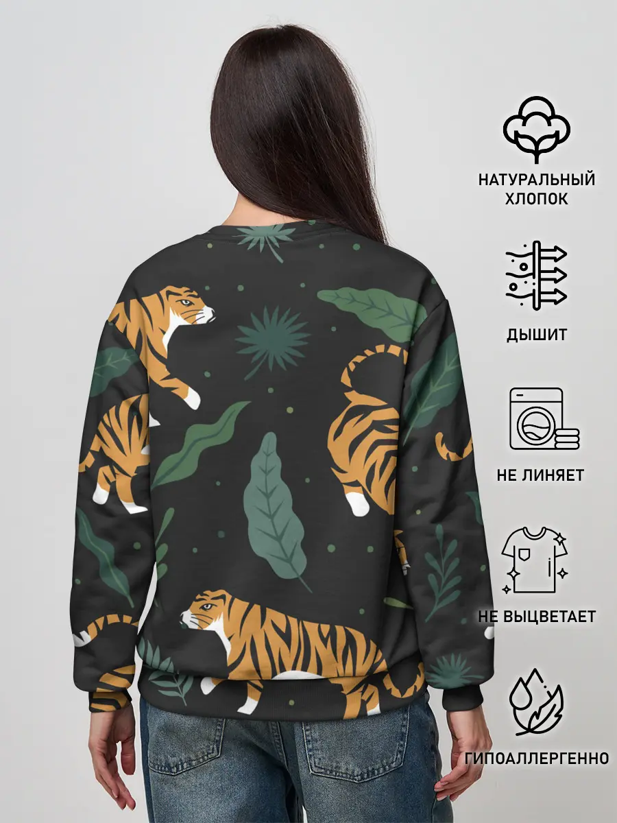 Женский свитшот / Тропический тигр