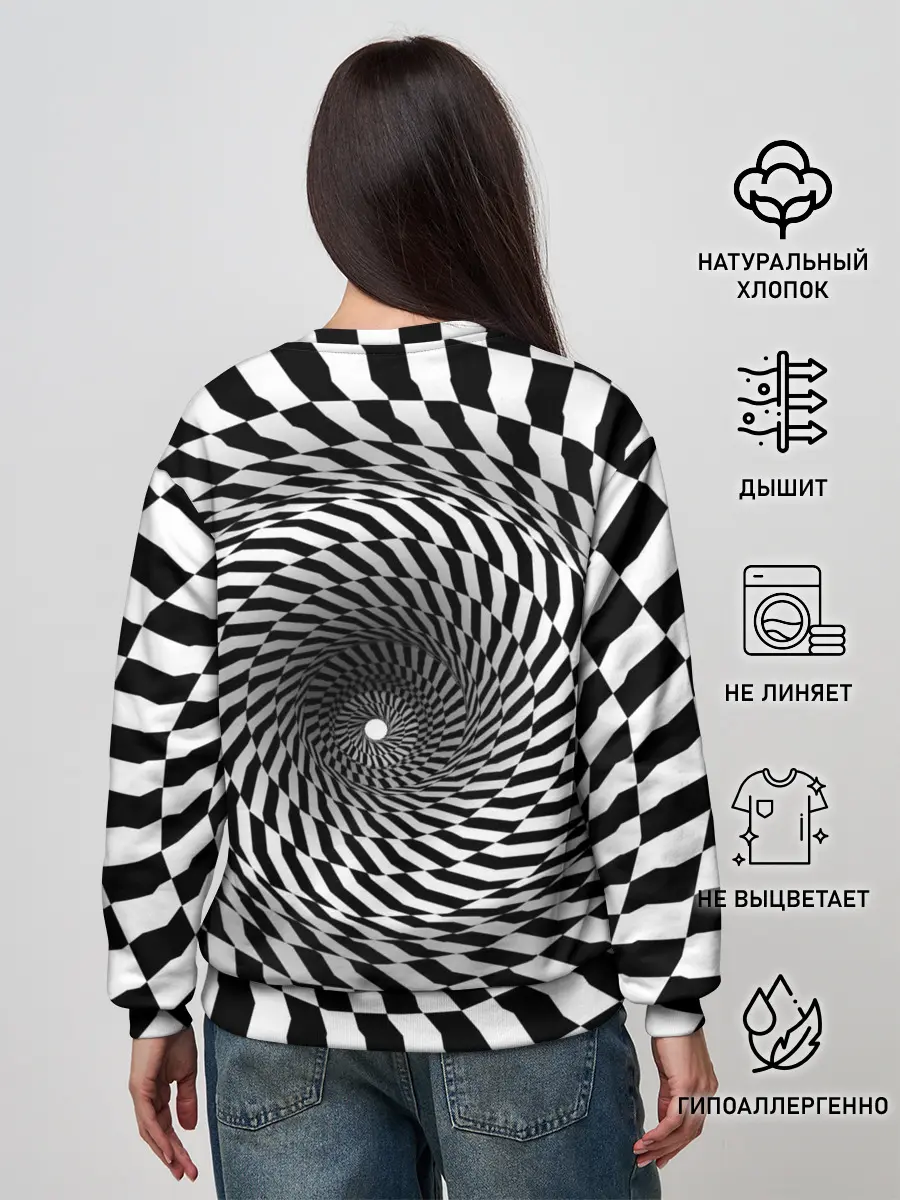Женский свитшот / Оптические квадраты