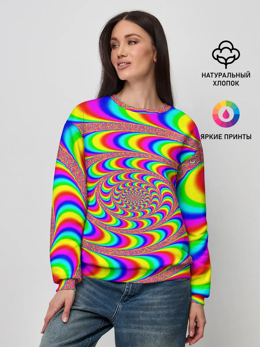 Женский свитшот / Оптическая текстура