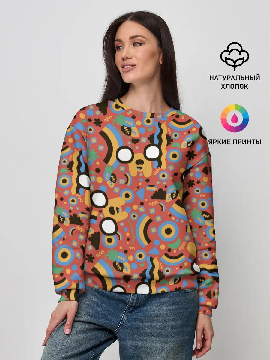 Женский свитшот / Время приключений Jake