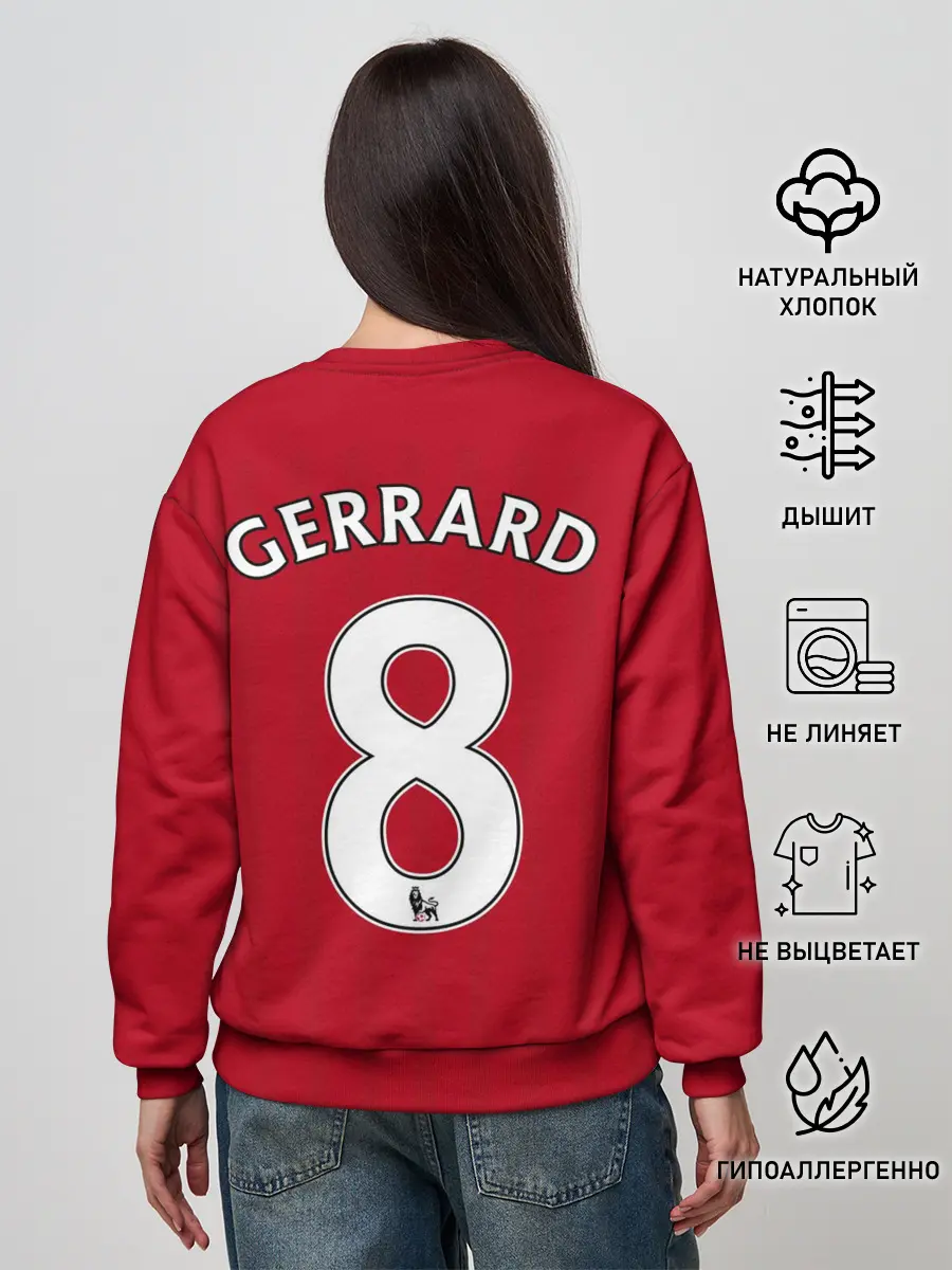 Женский свитшот / Джеррард Ливерпуль ретро